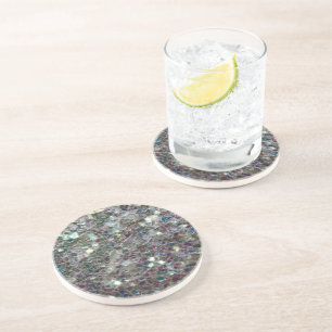 Posavasos Mosaico de plata colorido brillante