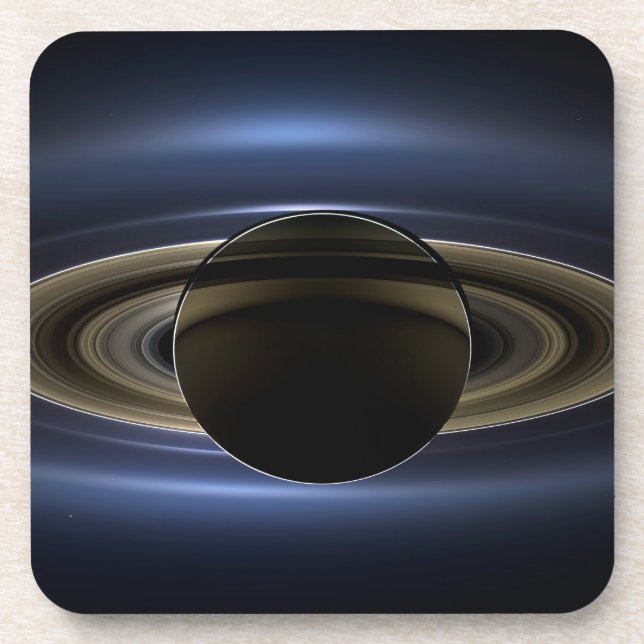 Posavasos Mosaico Del Sistema Saturno Retroiluminado Por El  (Frente)