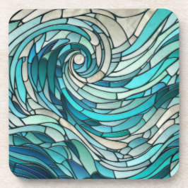 Posavasos Mosaico espiral de olas oceánicas