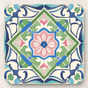 Posavasos Mosaico rosa y azul