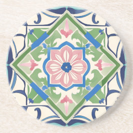 Posavasos Mosaico rosa y azul