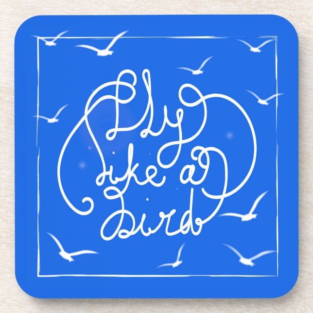 Posavasos Mosca como un pájaro (Frente)