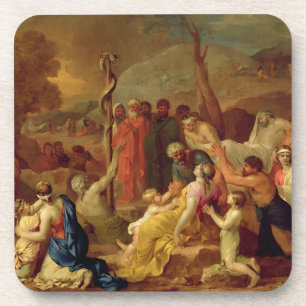 Posavasos Moses y la serpiente descarada, c.1653-54 (aceite