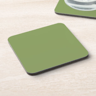 Posavasos Moss Green Background Solid Color Personalizar est
