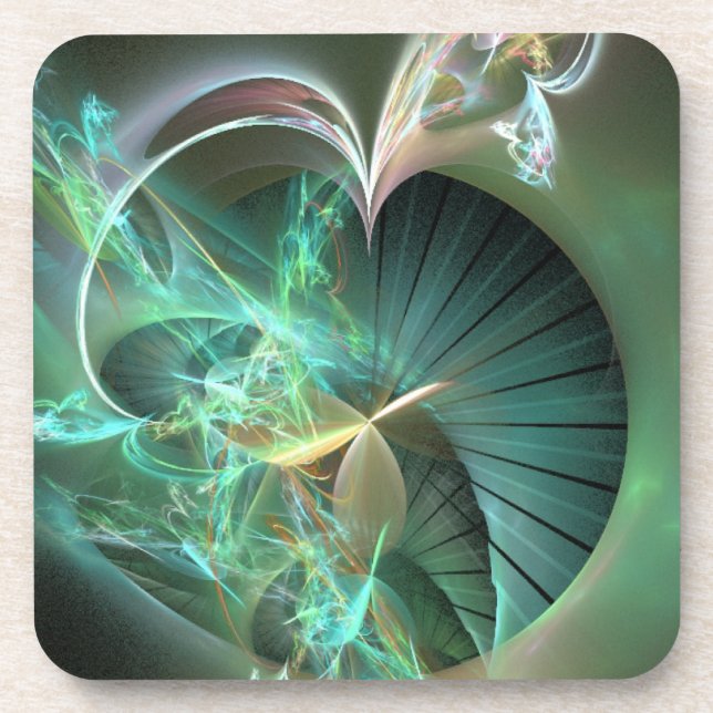 Posavasos Mostrar luz láser en disco verde (Frente)