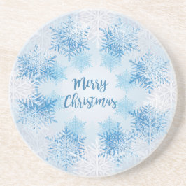 Posavasos MOSTRAR PATRON DE COPOS DE NIEVE Feliz Navidad