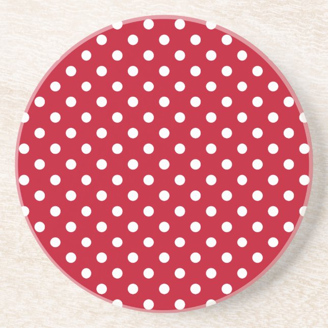 Posavasos Motif Pois Blanc Rouge et blanc (Frente)