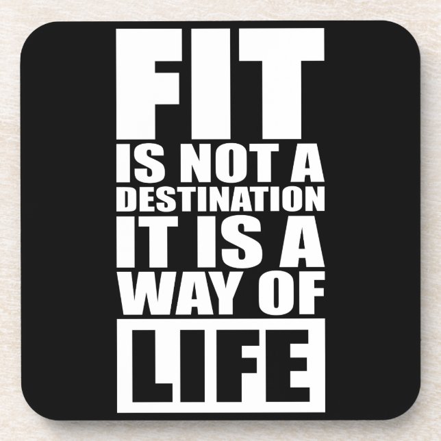 Posavasos Motivación De Aptitud: El Ajuste No Es Un Destino (Frente)