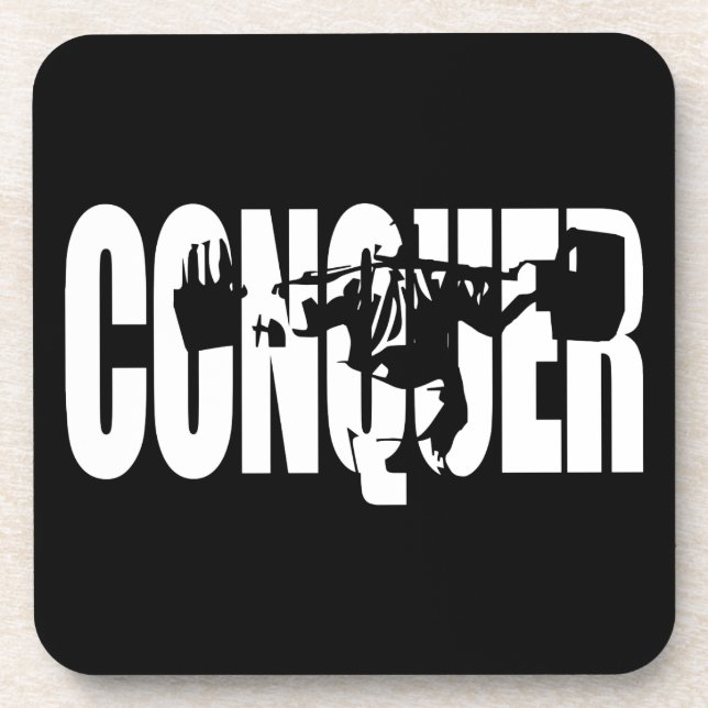 Posavasos Motivación de construcción de cuerpos - CONQUISTAR (Frente)