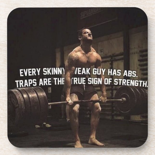 Posavasos Motivación de entrenamiento de fuerza - trampas -  (Frente)