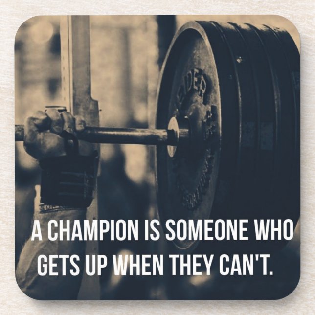 Posavasos Motivación de entrenamiento de gimnasio (Frente)