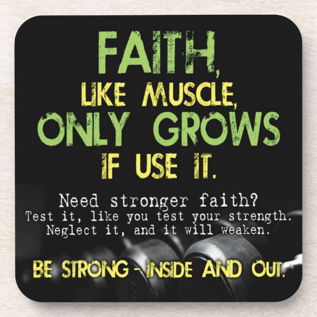 Posavasos Motivación de Fitness y Bodybuilding (Frente)