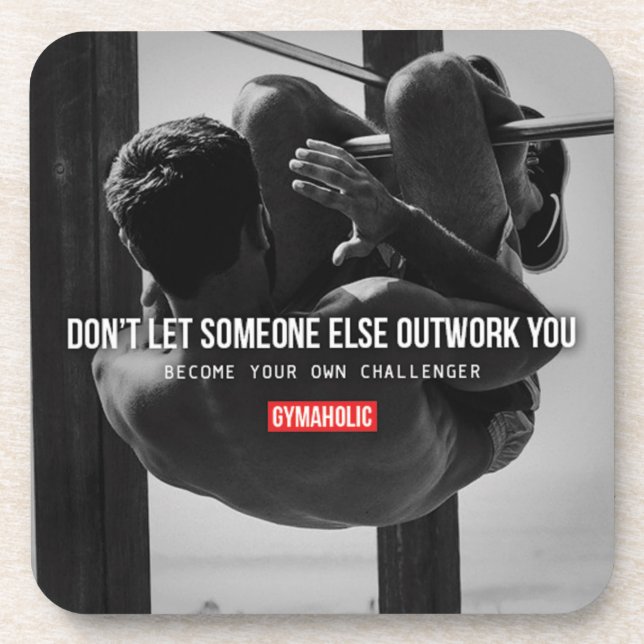 Posavasos Motivación de Fitness y Bodybuilding (Frente)