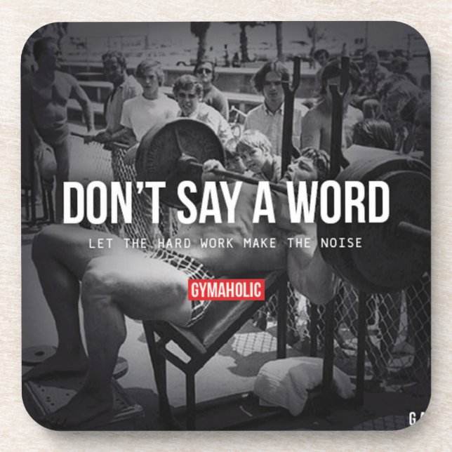 Posavasos Motivación de Fitness y Bodybuilding (Frente)