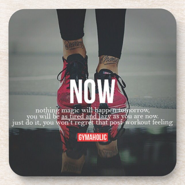 Posavasos Motivación de Fitness y Bodybuilding (Frente)