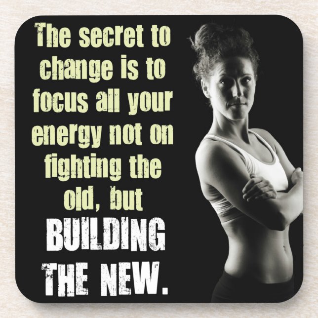 Posavasos Motivación de Fitness y Bodybuilding (Frente)