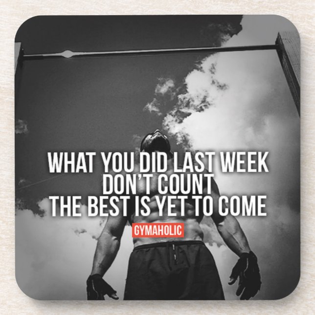 Posavasos Motivación de Fitness y Bodybuilding (Frente)