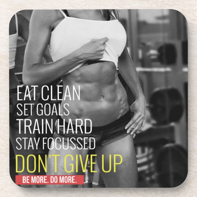 Posavasos Motivación de Fitness y Bodybuilding (Frente)