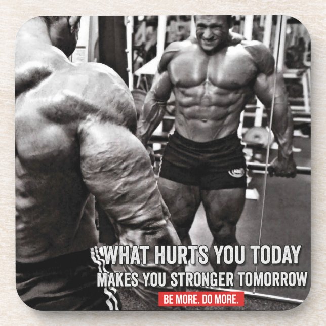 Posavasos Motivación de Fitness y Bodybuilding (Frente)