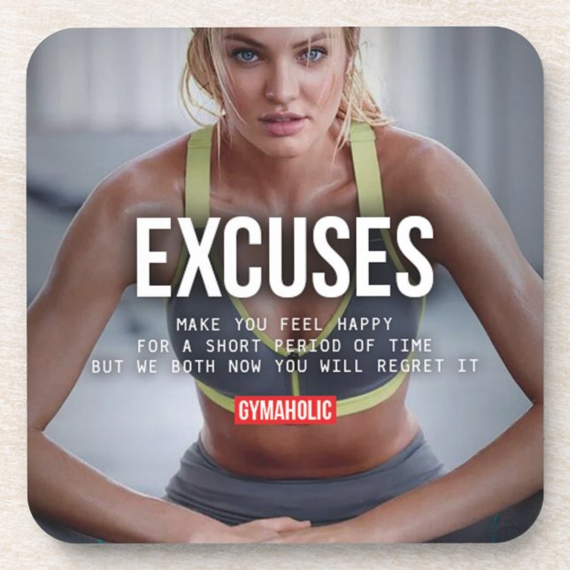 Posavasos Motivación de Fitness y Bodybuilding (Frente)