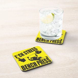 Posavasos Motivación de levantamiento de pesas - Estrés de F