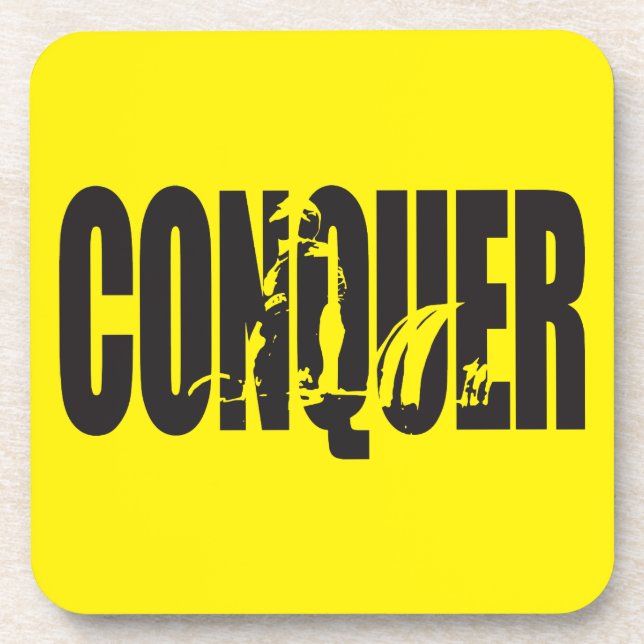 Posavasos Motivación de Levantamiento de Peso - CONQUISTAR (Frente)