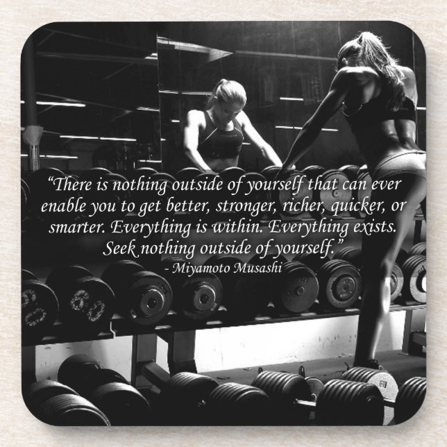 Posavasos Motivación del entrenamiento de las mujeres (Frente)