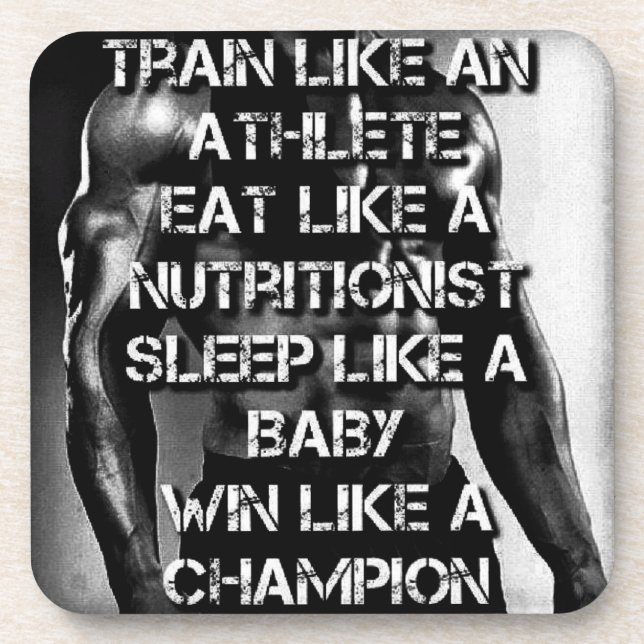 Posavasos Motivación del entrenamiento: entrenar como atleta (Frente)