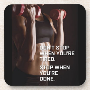 Posavasos Motivación del gimnasio - Deténganse cuando termin