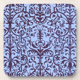 Posavasos Motivo victoriano en azul