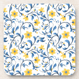 Posavasos motivos de arte popular floral ucraniano