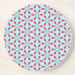 Posavasos motivos florales de color verde azulado diseño de