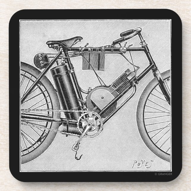 Posavasos Motocicleta de Bouilly, 1895 (Frente)