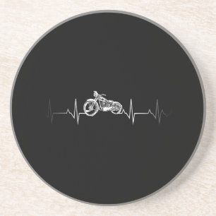 Posavasos Motocicleta Heartbeat T-Shirt - Me encanta mi moto