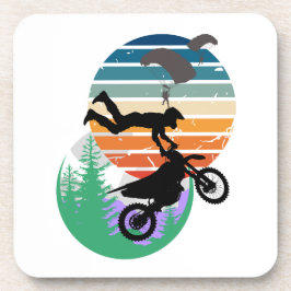 Posavasos Motocicleta, paracaídas y al aire libre