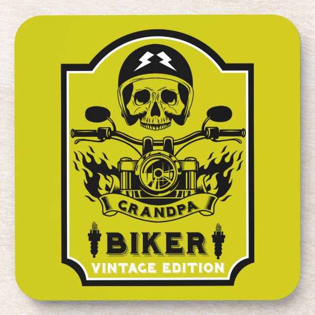 Posavasos Motociclista Grandpa (Frente)