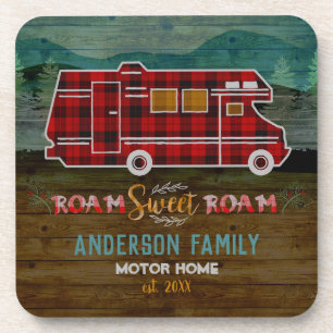 Posavasos Motorhome rv Camper Travel Van Rustic Personalized