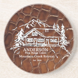 Posavasos Mountain Cabin Faux Crocodile Leather Doormat