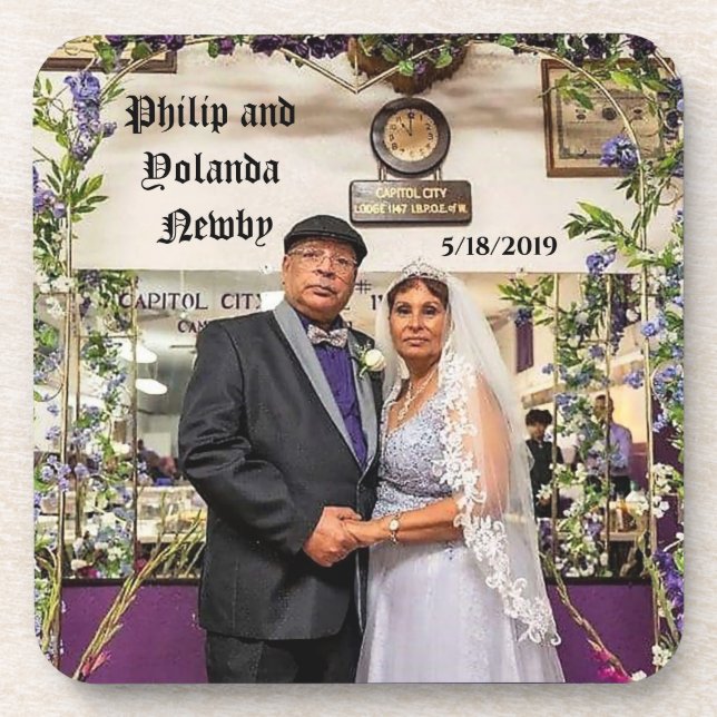 Posavasos Mr. y la Sra. Philip R Newby Beeat Coaster (Frente)