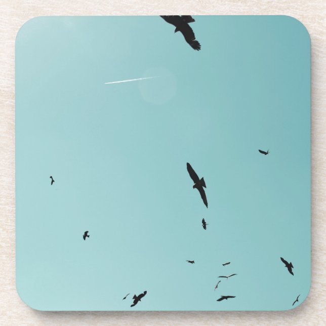 Posavasos Muchos pájaros y un contrapeso (Frente)