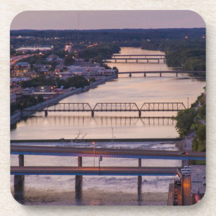Posavasos Muchos puentes cruzan el Grand River, vista al ata