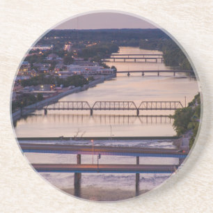Posavasos Muchos puentes cruzan el Grand River, vista al ata