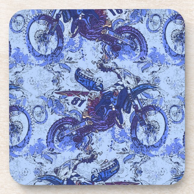 Posavasos Muelle en Bicicleta Sucia - Motocross Racers (Frente)