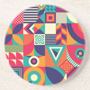Posavasos Muestra formas geométricas abstractas, patrón sin 