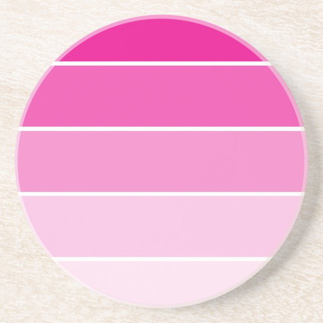 Posavasos Muestras de pintura rosa brillante (Frente)