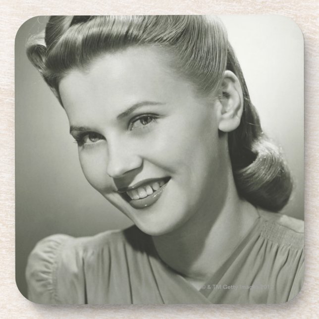 Posavasos Mujer 2 sonrientes (Frente)