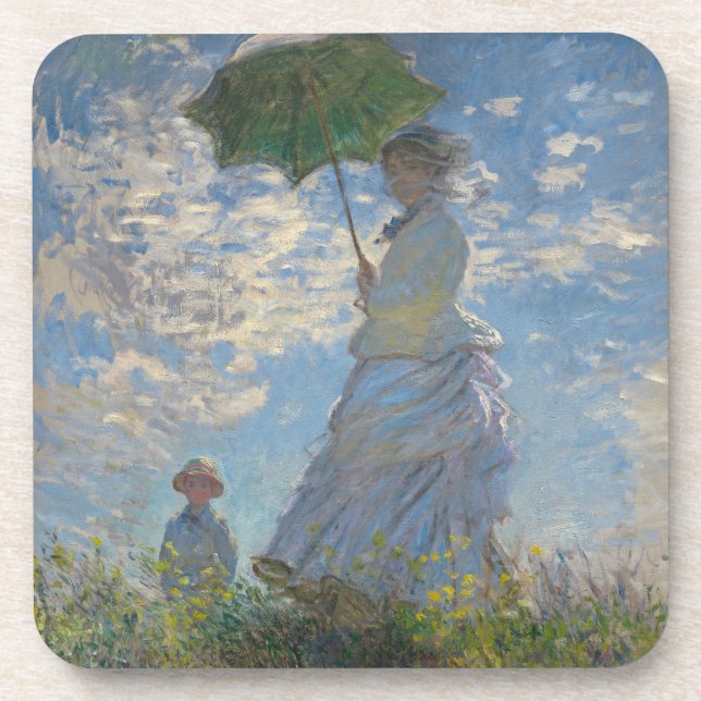 Posavasos Mujer con parasol - Madame Monet y su hijo (Frente)