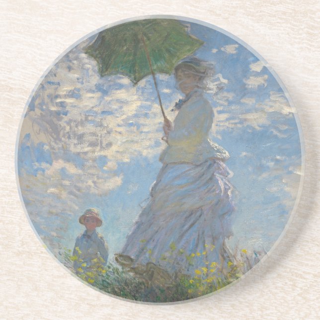 Posavasos Mujer con parasol - Madame Monet y su hijo (Frente)