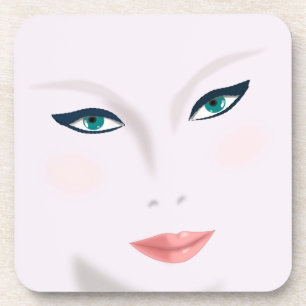 Posavasos mujer de belleza facial de piel joven