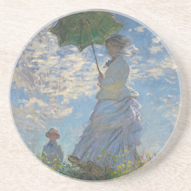 Posavasos Mujer de Monet con una sombrilla (Frente)